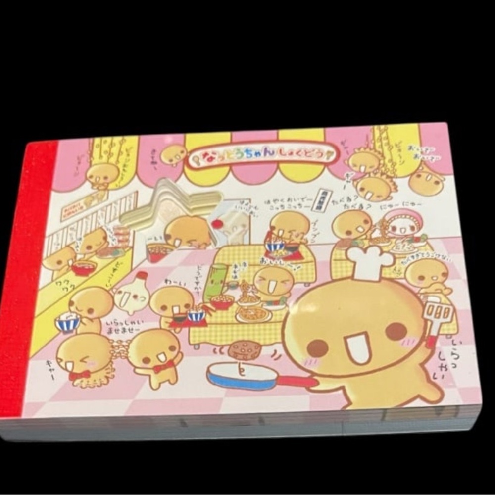 Cute Character Notebook with Red and Pink Cover